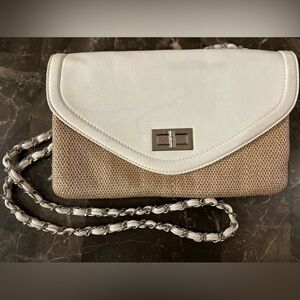 Apt 9 Small Purse Clutch Tan White